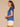 Pacific Blue Short Flutter Sleeve Crochet Scoop Neck Scallop Edge Detail Shirttail Hem Petite Knit Top
