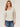 Heather Oatmeal Long Blouson Sleeve Sweetheart Neck Crochet Applique Knit Top