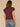 Cherry Chocolate Print Multi Extended Origami Cap Sleeve Scoop Neck Cased Hem Abstract Screen Print Knit Top