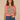 Dusty Papaya Print Multi Extended Origami Cap Sleeve Scoop Neck Cased Hem Abstract Screen Print Petite Knit Top
