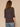 Dark Licorice Elbow Roll Cuff Sleeve Scoop Neck Half Crochet Button Placket Surplus Shirttail Hem Petite Knit Top
