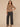 Oyster Mushroom Elbow Roll Cuff Sleeve Scoop Neck Half Crochet Button Placket Surplus Shirttail Hem Knit Top
