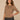 Oyster Mushroom Elbow Roll Cuff Sleeve Scoop Neck Half Crochet Button Placket Surplus Shirttail Hem Knit Top
