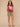 Beet Red Multi Extended Origami Cap Sleeve Floral Screen Print Scoop Neck Asymmetrical Ruched Side Petite Knit Top