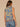 Cobalt Blue Floral Multi Sleeveless Collared Neck Half Button Down Placket Embroidered Detail Scallop Hem Abstract Print Petite Woven Top