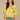 Lemon Lush Multi Bubble Bell Raglan Sleeve V-Neck O-Ring Printed Woven Top