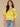 Lemon Lush Multi Bubble Bell Raglan Sleeve V-Neck O-Ring Printed Woven Top