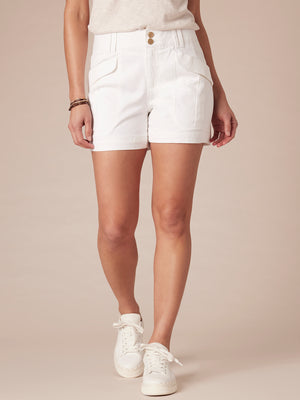 
            
                Load image into Gallery viewer, &amp;quot;Ab&amp;quot;solution High-Rise White 4 1/2&amp;quot; Inseam Utility Shorts
            
        