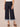 Dark Indigo Denim Absolution Skyrise Sailor Button Cropped Reverse Finish Fray Hem Wide Leg Jean