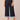 Dark Indigo Denim Absolution Skyrise Sailor Button Cropped Reverse Finish Fray Hem Wide Leg Jean