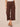 Chocolate Truffle Absolution Skyrise Hem Double Button Center Seam Cropped Wide Leg Utility Pant