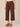 Chocolate Truffle Absolution Skyrise Hem Double Button Center Seam Cropped Wide Leg Utility Pant