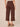 Chocolate Truffle Absolution Skyrise Hem Double Button Center Seam Cropped Wide Leg Utility Pant