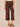 Chocolate Truffle Absolution Skyrise Hem Double Button Center Seam Cropped Wide Leg Utility Pant