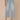 Light Blue Artisanal Denim Ab"solution Skyrise V-Yoke Glider Pull-On Waist Faux Fly Double Pocket Clean Finish Fray Hem Petite Wide Leg Petite Jean