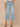 Light Blue Artisanal Denim Ab"solution Skyrise V-Yoke Glider Pull-On Waist Faux Fly Double Pocket Clean Finish Fray Hem Petite Wide Leg Petite Jean
