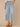 Light Blue Artisanal Denim Ab"solution Skyrise V-Yoke Glider Pull-On Waist Faux Fly Double Pocket Clean Finish Fray Hem Wide Leg Jean