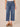 Blue Denim Absolution High Rise Clean Finish Fray Hem Angled V Yoke Glider Crop Wide Leg Jean