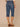 Blue Denim Absolution Mid-Rise 3D Embroidered Bow Back Pockets Cropped Side Slit Hem Petite Skimmer Jean