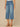Mid Blue Artisanal Denim Absolution REPREVE High Rise Hook Bar Closure Spade Back Pocket Cropped Hem Petite Relaxed Capri Jean