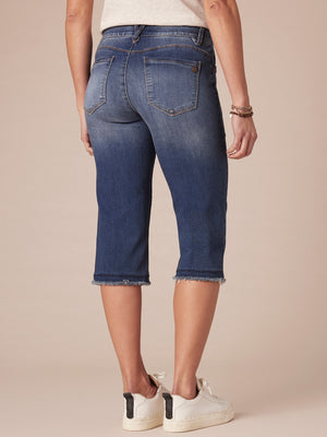 Democracy Petite Size Absolution® Cuffed Capri Stretch Denim Skimmer  Jeans