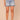Light Blue Denim Absolution High Rise Release Hem Embroidered Short