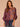 Fig Jam Multi Three Quarter Origami Dolman Sleeve Boat Neck Piping Placement Print Straight Cased Hem Self Bow Woven Top