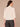 Heather Cream Pleated Elbow Cinched Sleeve Mock Neck Lurex Seaming Double Pocket Petite Knit Top
