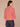 Heather Baked Apple Pleated Elbow Cinched Sleeve Mock Neck Lurex Seaming Double Pocket Knit Top
