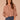 Stone Orange Marmalade Multi Long Drop Shoulder Blouson Sleeve Collar Neck Ruffle Button Down Placket Bubble Hem Plaid Print Woven Shacket