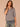 Nile Blue Multi Elbow Roll Cuff Sleeve Split V-Neck Stripes Shirttail Surplus Hem Knit Top