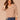 Birch Burnt Henna Three Quarter Drop Shoulder Blouson Sleeve Surplus V-Neck Cased Hem Tie Embroidered Jacquard Band Stripe Knit Top
