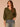 Celadon Black Three Quarter Drop Shoulder Blouson Sleeve Surplus V-Neck Cased Hem Tie Embroidered Jacquard Band Stripe Knit Top