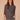 Midnight Sapphire Multi Plaid Three Quarter Cuffed Button Sleeve Hi-Low Ruffle Stand Collar Neck Half Buttoned Placket Plaid Print Hi-Low Hem Woven Top
