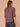 Plum Nile Blue Multi Plaid Three Quarter Cuffed Button Sleeve Hi-Low Ruffle Stand Collar Neck Half Buttoned Placket Plaid Print Hi-Low Hem Woven Top