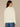 Heather Cream Long Drop Shoulder Ribbed Sleeve Surplus Boat Neck Angled Pleat Lurex Overlock Detail Mixed Media Knit Top

