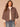 Navy Bubble Gum Sleeveless Wide Collar Patch Pockets Top Front Button Plaid Print Round Hem Woven Capelet
