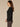 Black Long Sleeve Drapey Boat Neck Shirttail Hem Knit Top