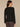 Black Long Sleeve Drapey Boat Neck Shirttail Hem Knit Top