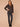 Heather Black Long Raglan Blouson Sleeve Metallic Split Half V-Placket Mandarin Collar Hi-Low Surplus Shirttail Hem Mixed Media Petite Knit Top