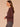 Heather Oxblood Long Raglan Blouson Sleeve Metallic Split Half V-Placket Mandarin Collar Hi-Low Surplus Shirttail Hem Mixed Media Petite Knit Top
