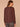 Heather Oxblood Long Raglan Blouson Sleeve Metallic Split Half V-Placket Mandarin Collar Hi-Low Surplus Shirttail Hem Mixed Media Petite Knit Top
