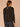 Black Long Puff Sleeve Rhinestone Scoop Neck Keyhole Back Front Center Seam Rounded Surplus Hem Petite Knit Top