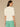 Off White Elbow Puff Cinched Band Sleeve Mandarin Collar V-Neck Half Placket Embroidered Knit Top
