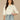 Bleached Blue Below Elbow Puff Ruffle Cuff Sleeve Round Collar Neck Button Down Pleated Placket Edge Stitch Hi-Low Lyocell Denim Top