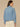 Light Blue Denim Long Oversized Barrel Sleeve Collar Neck Button Down Front Welt Pocket Seaming Detail Hi-Low Hem Petite Jacket