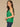 Grass Green Embroidered Wide Strap Ruched Square Neck Split Scallop Hem Petite Woven Tank Top

