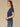 Heather Midnight Short Sleeve Scallop V-Neck Front Center Seam Ruched Side Twist Hi-Low Hem Knit Top
