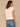 Off White Extended Cap Sleeve Scoop Neck Embroidered Scallop Trim Detail Bubble Hem Petite Knit Top