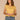 Tuscan Sun Extended Cap Sleeve Scoop Neck Embroidered Scallop Trim Detail Bubble Hem Petite Knit Top

